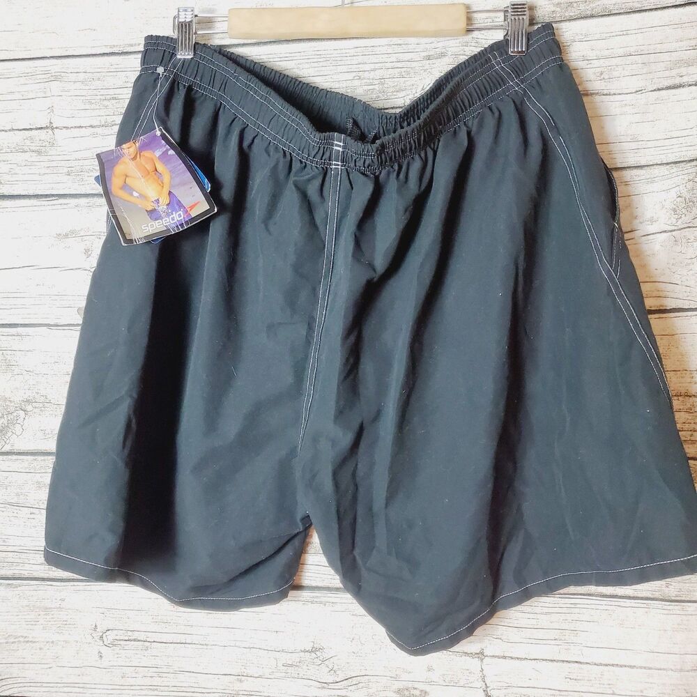 Speedo Black Swim Trunks Size XXL NWT